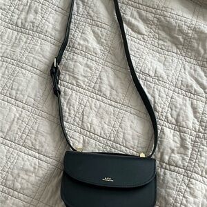 A.P.C. Geneve Mini Leather Shoulder Bag - Black - Elegant & Versatile